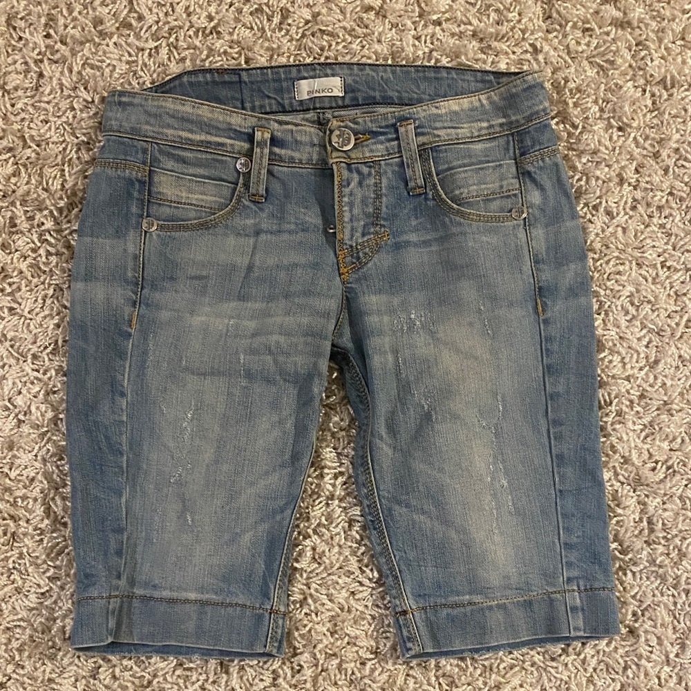 Pinko Light Blue Denim Shorts size S